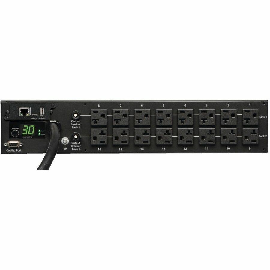 Eaton 2.9kW Single-Phase Monitored PDU - 120V Outlets (16 5-15/20R), L5-30P, 10 ft. (3.05 m) Cord, 2U Rack-Mount, TAA