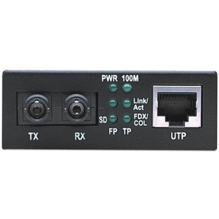 Intellinet Network Solutions Fast Ethernet RJ45 to ST, Multi-Mode, 1.24 miles (2 km) Media Converter