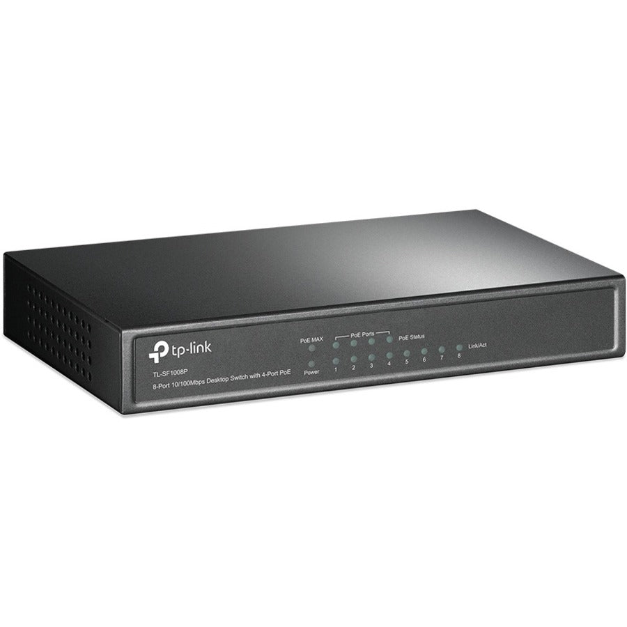 TP-LINK TL-SF1008P - 8-Port Fast Ethernet 10/100Mbps PoE Switch