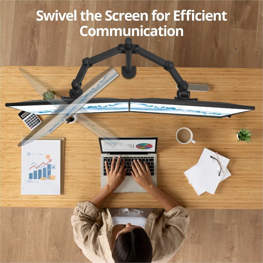 SIIG Articulating Dual Monitor Desk Mount - 13" to 27"