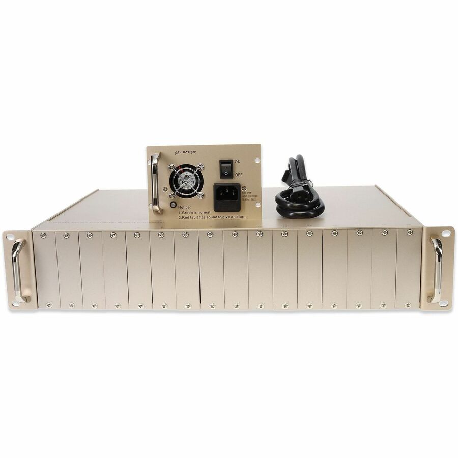 AddOn 19 inch Unmanaged Media Converter Chassis with 16-Slot Rack Mount