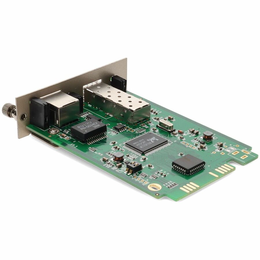 AddOn 10/100/1000Base-TX(RJ-45) with Open SFP Slot Media Converter Card for our rack or Standalone Systems