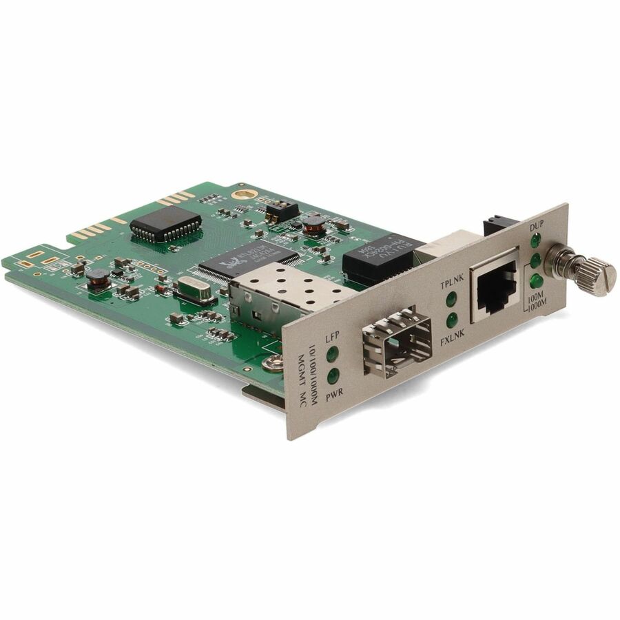 AddOn 10/100/1000Base-TX(RJ-45) with Open SFP Slot Media Converter Card for our rack or Standalone Systems