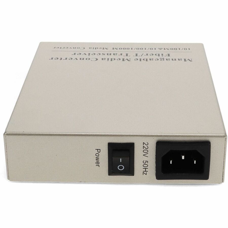 AddOn 10/100/1000Base-TX(RJ-45) to 1000Base-LX(SC) SMF 1310nm 20km Managed Media Converter
