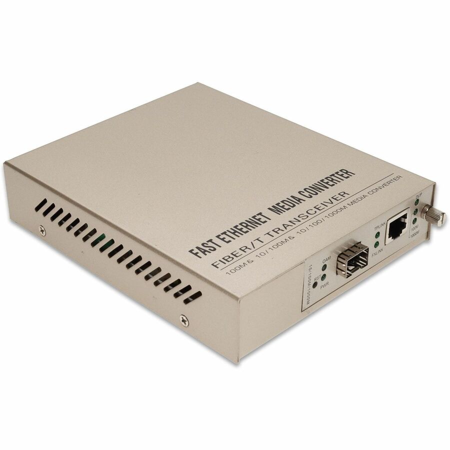 AddOn 10/100/1000Base-TX(RJ-45) to Open SFP Port Managed Media Converter