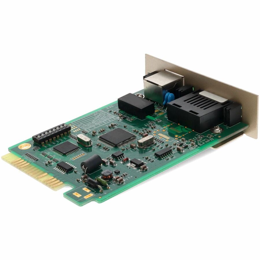 AddOn 10/100Base-TX(RJ-45) to 100Base-LX(SC) SMF 1310nm 20km Media Converter Card for our rack or Standalone Systems