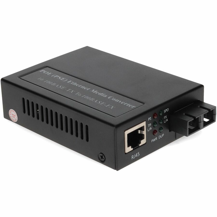 AddOn 10/100Base-TX(RJ-45) to 100Base-FX(SC) MMF 1310nm 2km POE Media Converter