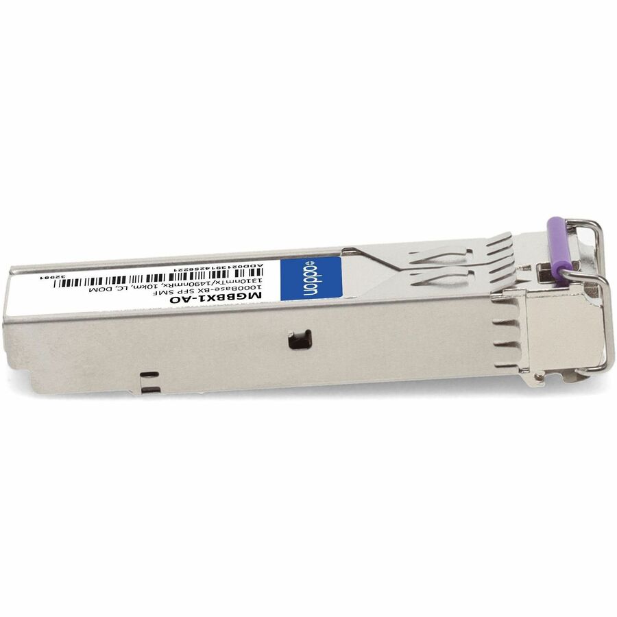AddOn Linksys MGBBX1 Compatible TAA Compliant 1000Base-BX SFP Transceiver (SMF, 1310nmTx/1490nmRx, 20km, LC, DOM)