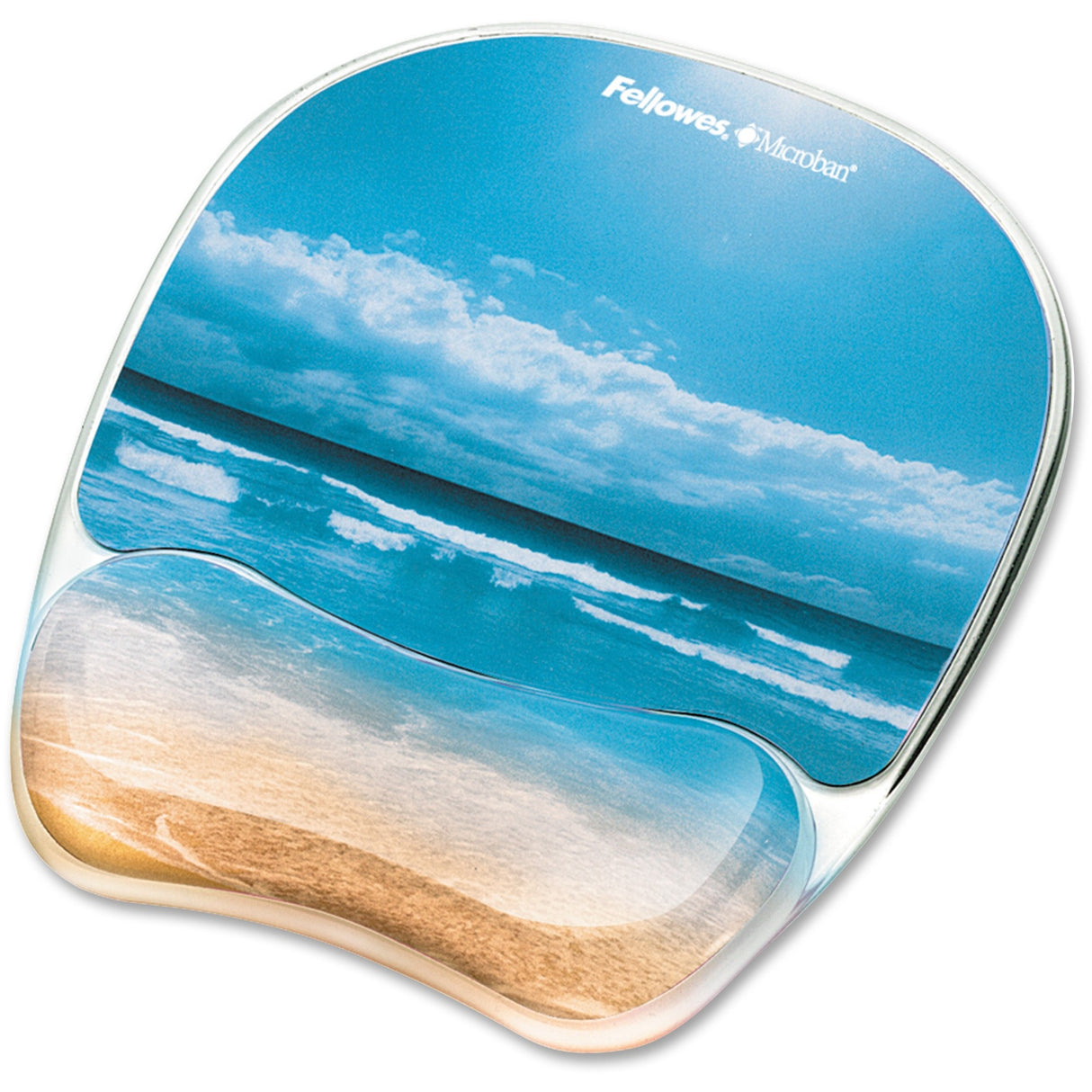 Fellowes® Photo Gel Mouse Pad Wrist Rest with MICROBAN® - Sandy Beach (9179301)