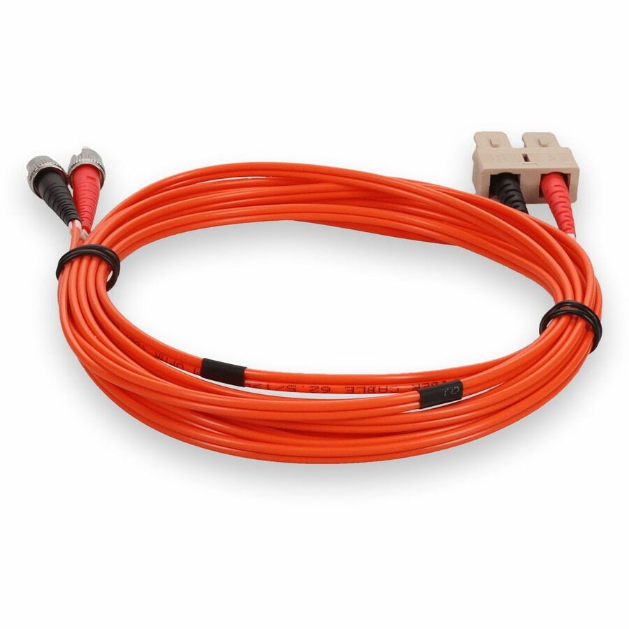 AddOn 3m SC (Male) to ST (Male) Orange OM1 Duplex Fiber OFNR (Riser-Rated) Patch Cable