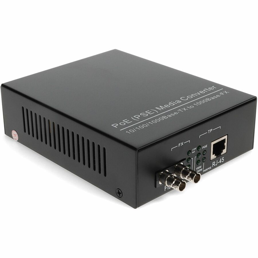 AddOn 10/100/1000Base-TX(RJ-45) to 1000Base-SX(ST) MMF 850nm 550m POE Media Converter