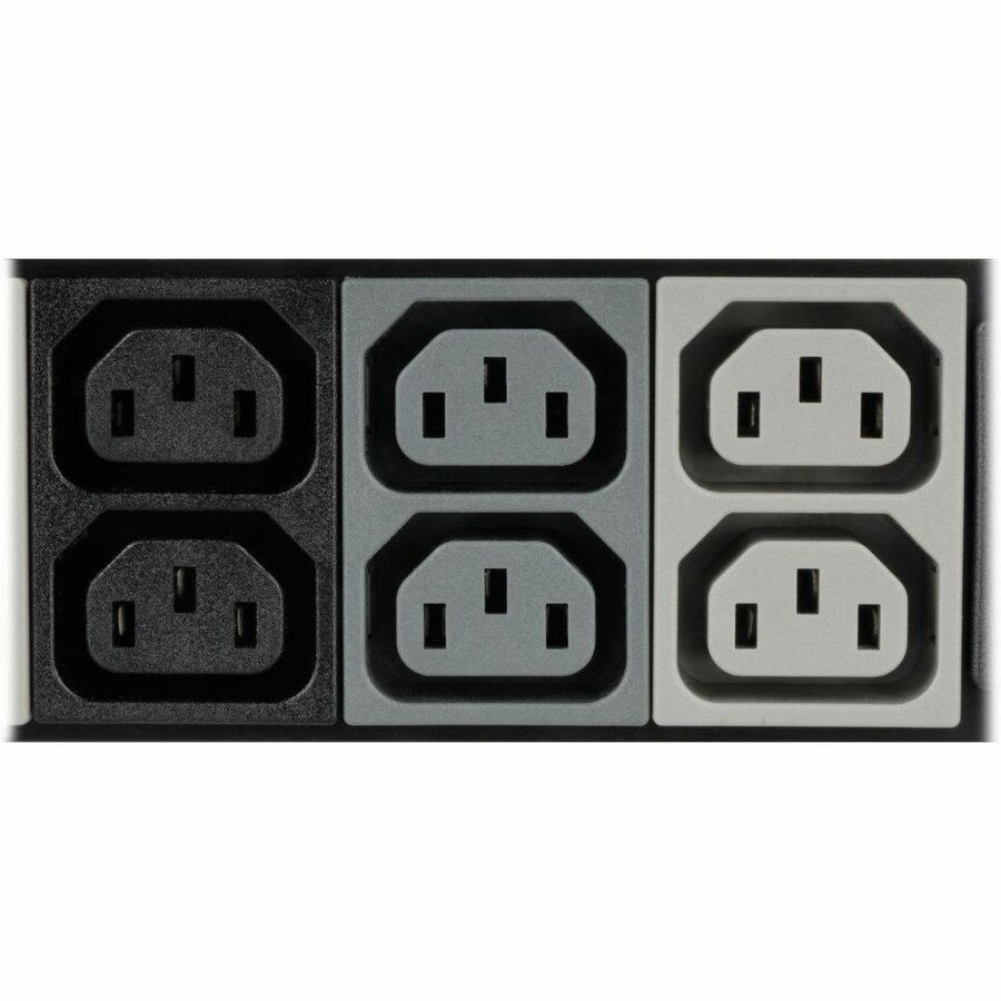 Eaton Tripp Lite Series 12.6kW 3-Phase Local Metered PDU, 208V Outlets (36 C13 & 9 C19) Hubbell 50A CS8365C, 6 ft. (1.83 m) Cord, 0U Vertical, TAA