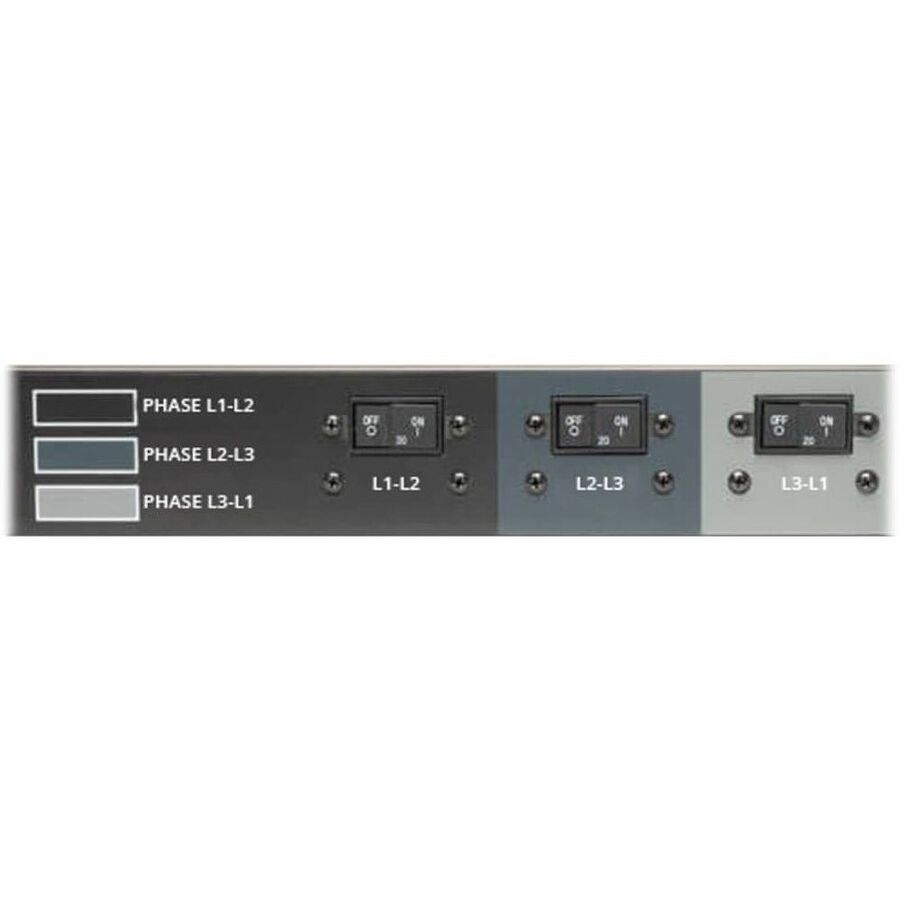Eaton Tripp Lite Series 14.4kW 3-Phase Local Metered PDU, 208V Outlets (36 C13, 6 C19, 3 L6-30R) Hubbell 50A CS8365C, 6 ft. (1.83 m) Cord, 0U Vertical, TAA