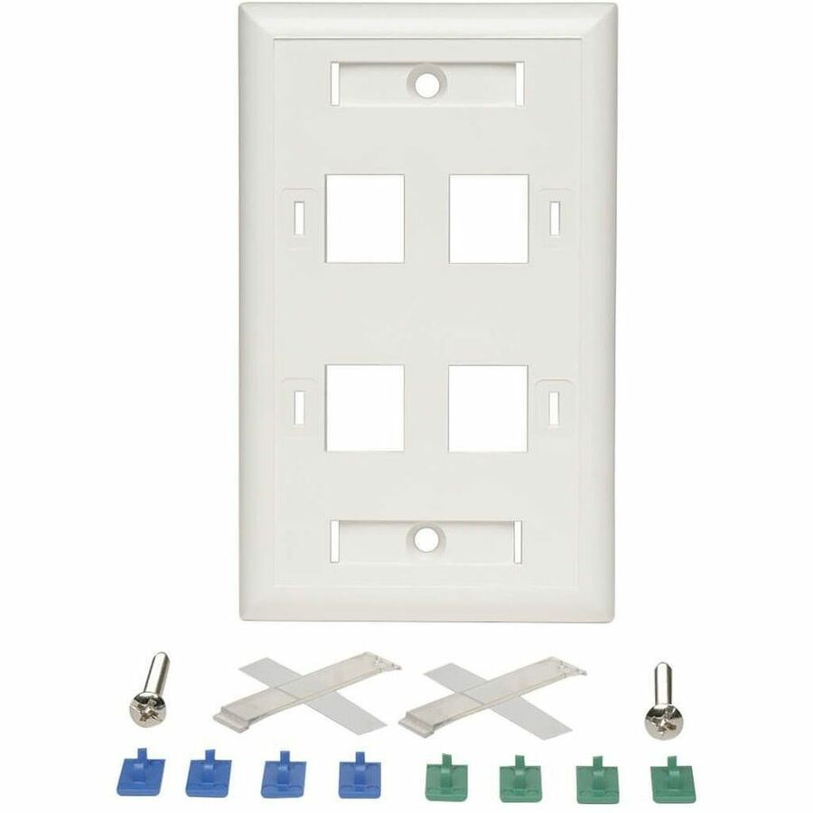 4PORT RJ45 KEYSTONE WALL PLATE