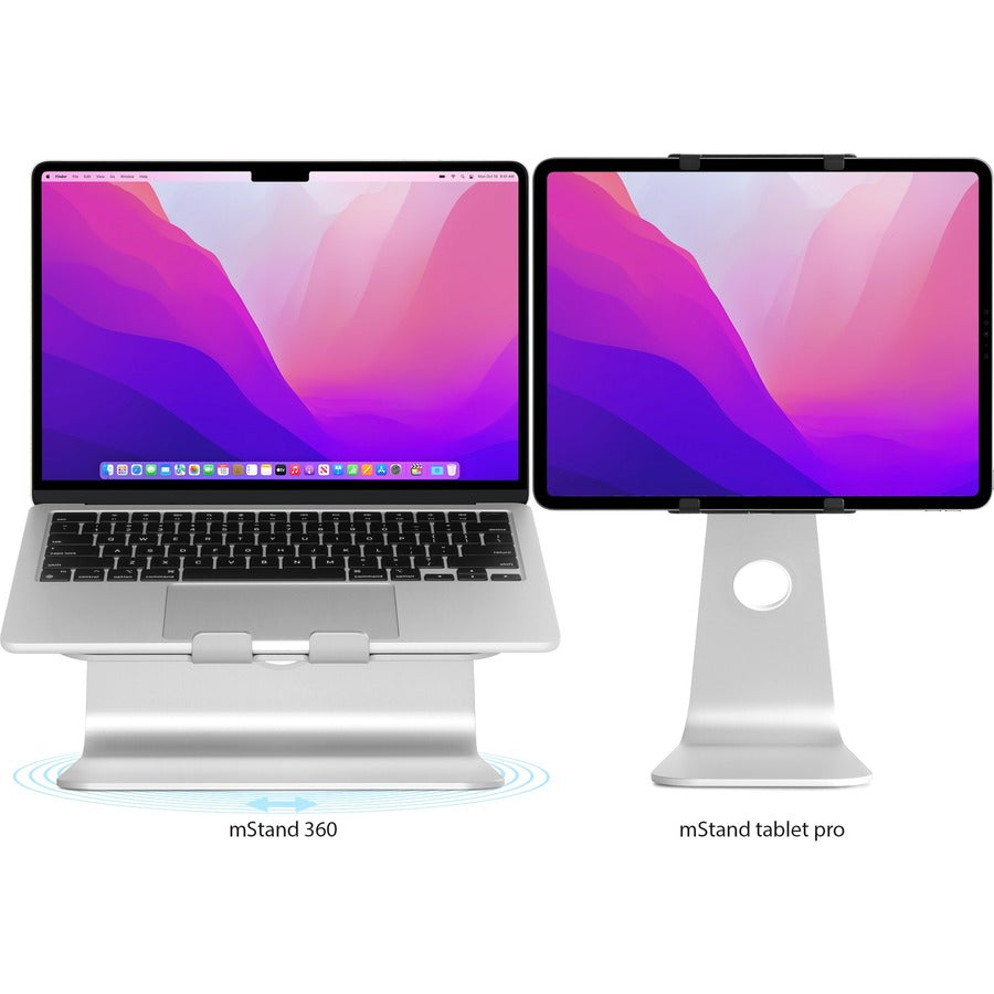 Rain Design mStand360 Laptop Stand w/ Swivel Base - Silver