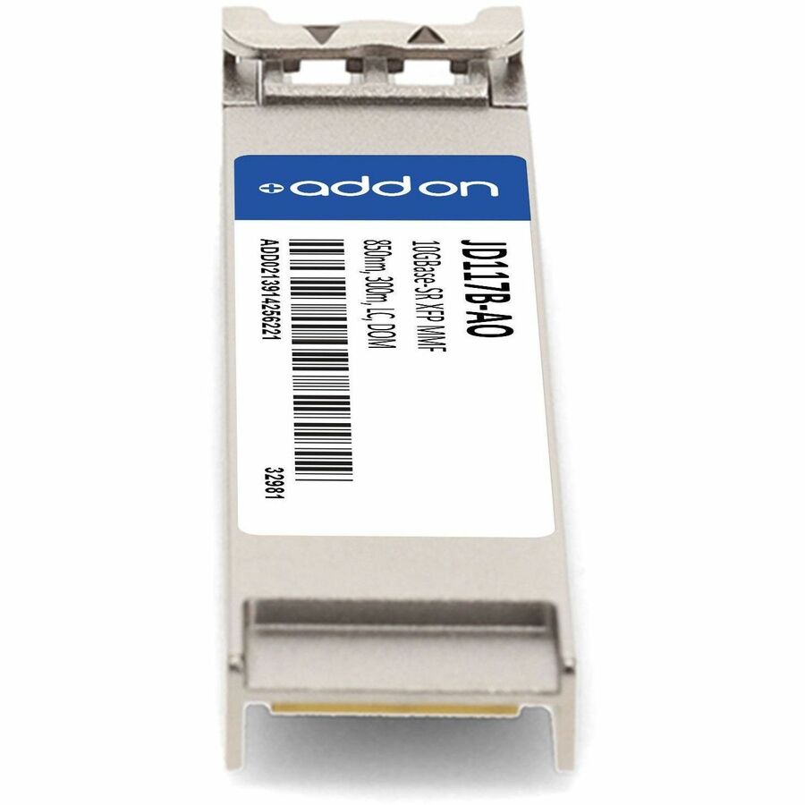 AddOn HP JD117B Compatible TAA Compliant 10GBase-SR XFP Transceiver (MMF, 850nm, 300m, LC, DOM)