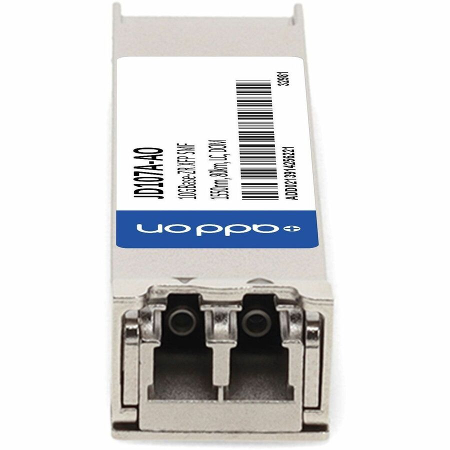 AddOn HP JD107A Compatible TAA Compliant 10GBase-ZR XFP Transceiver (SMF, 1550nm, 80km, LC, DOM)