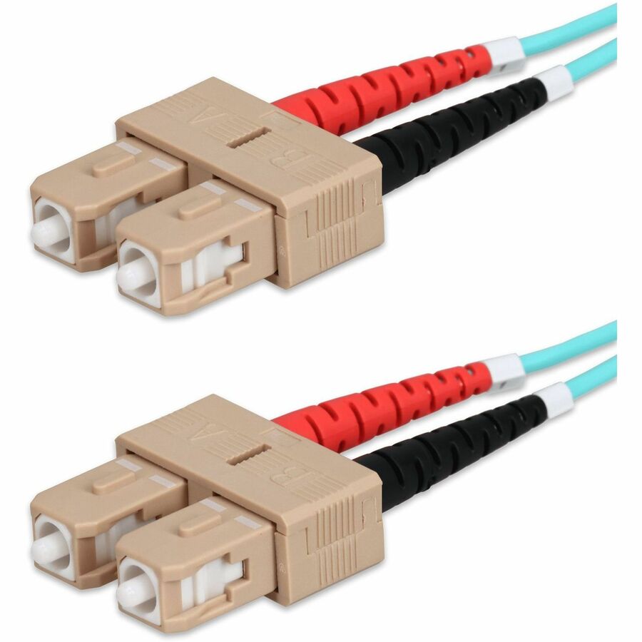 AddOn 8m SC (Male) to SC (Male) Aqua OM4 Duplex Fiber OFNR (Riser-Rated) Patch Cable