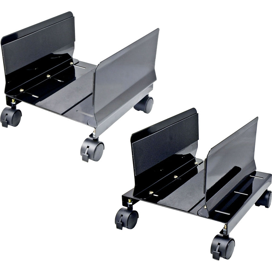 SYBA Multimedia Steel PC Stand for ATX Case with Adj. Width and 4 Caster wheels