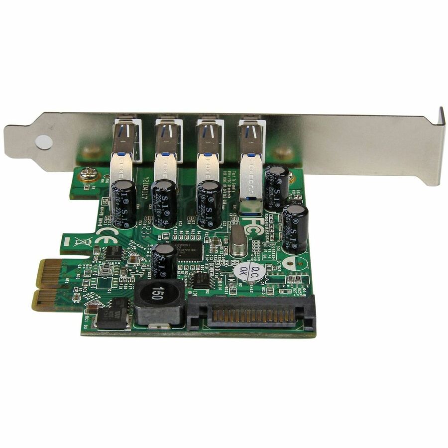StarTech.com 4 Port PCI Express PCIe SuperSpeed USB 3.0 Controller Card Adapter with UASP - 5Gbps - SATA Power