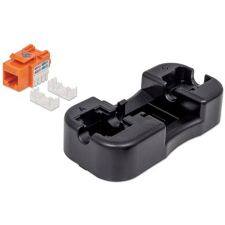 Intellinet Network Solutions Cat6 Keystone Jack, UTP, Punch-Down, Orange