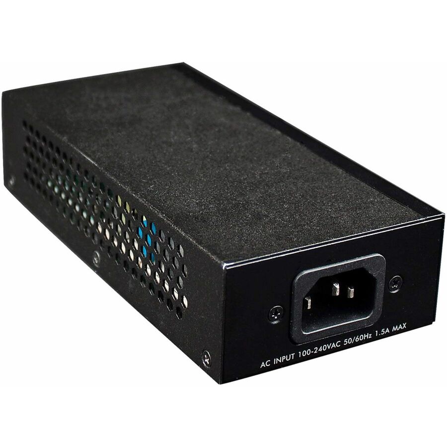 Intellinet Network Solutions 1-Port Gigabit High-Power PoE+ Injector, Metal