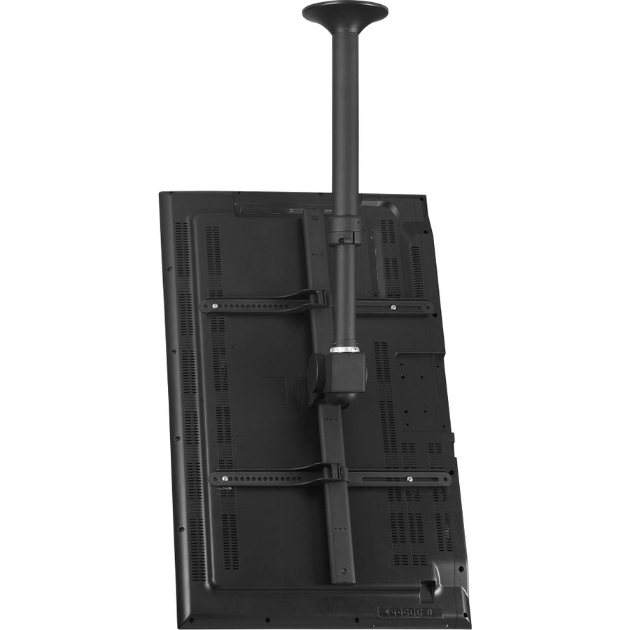 Atdec ceiling mount for large display, short pole - Loads up to 143lb - Black - Universal VESA up to 800x500