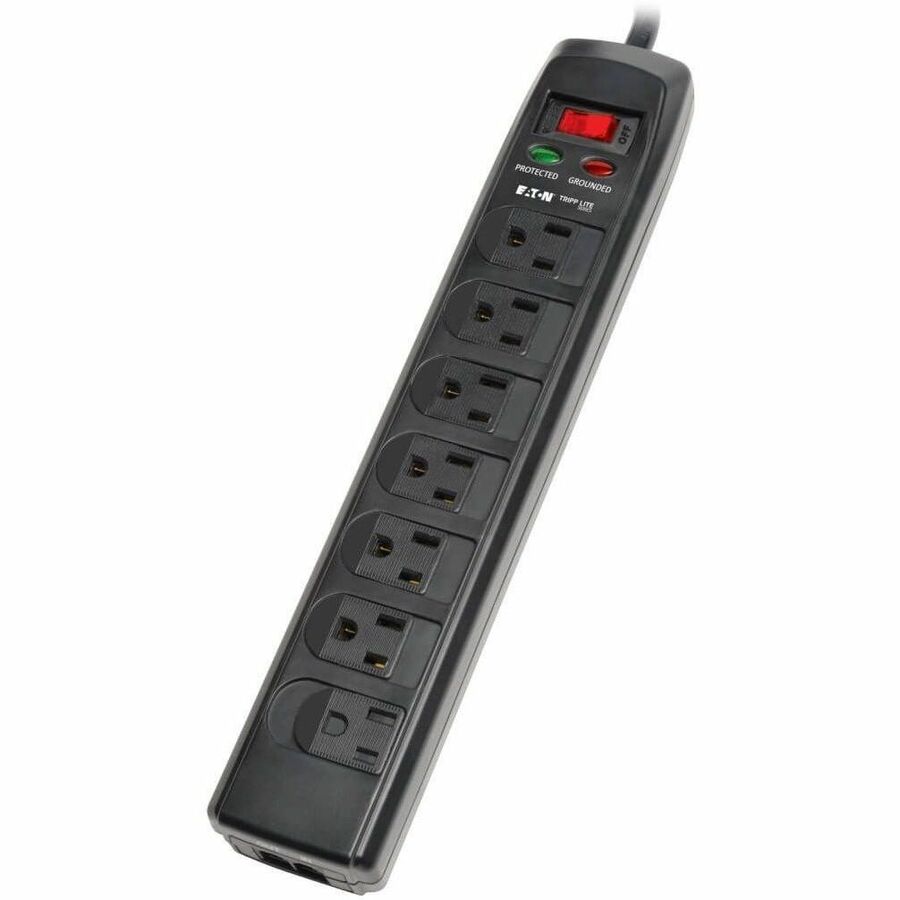 Eaton Tripp Lite Series Protect It! 7-Outlet Surge Protector, 6 ft. (1.83 m) Cord, 1440 Joules, Tel/Modem Protection, Safety Covers