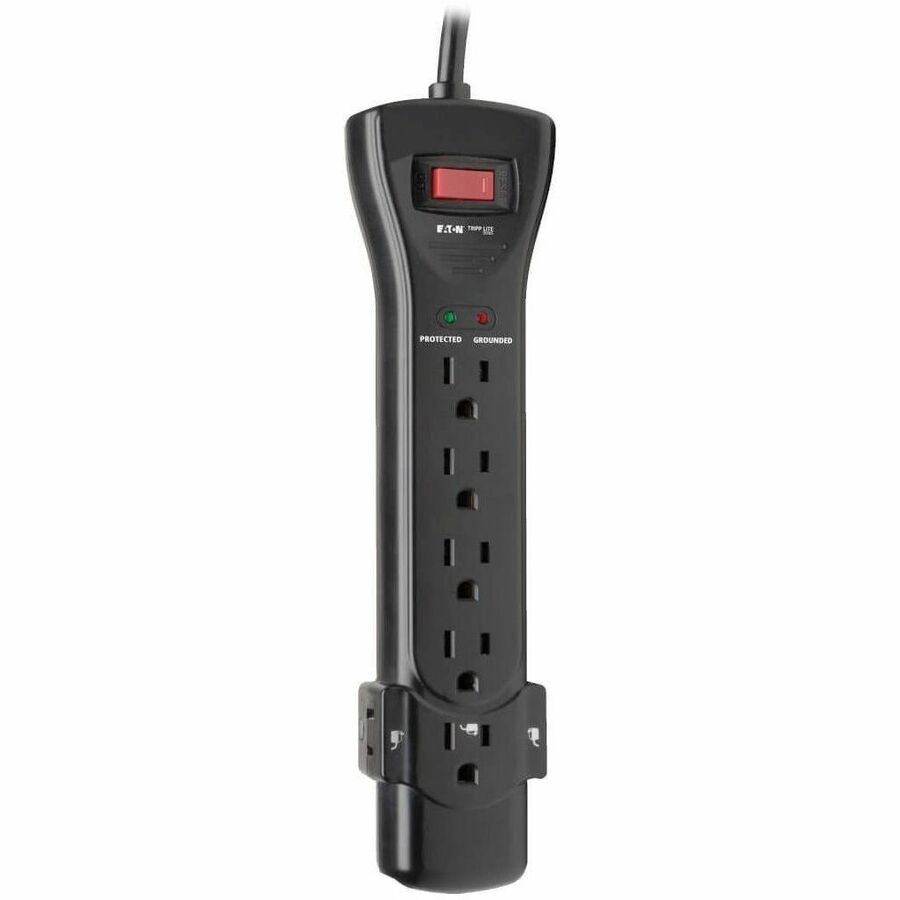 Eaton Tripp Lite Series Protect It! 7-Outlet Surge Protector, 7 ft. Cord with Right-Angle Plug, 2160 Joules, Diagnostic LEDs, Black Housing