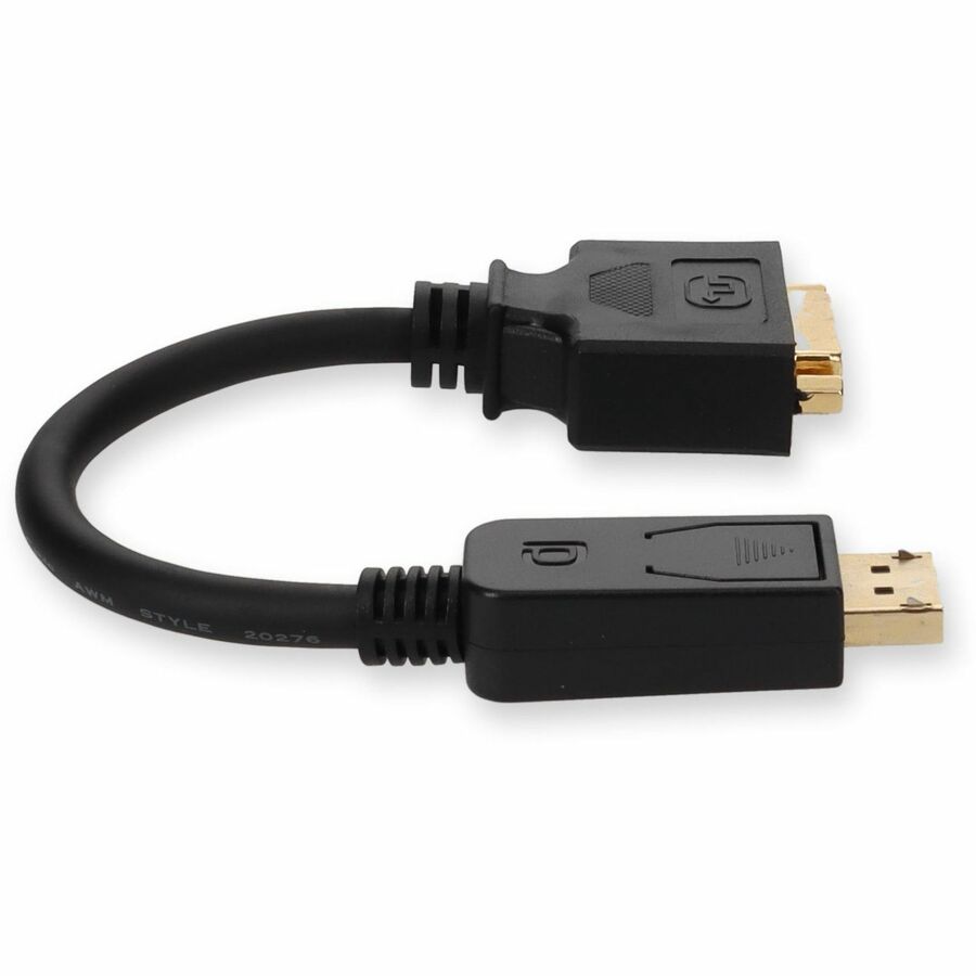 DisplayPort 1.2 Male to DVI-I (29 pin) Female Black Active Adapter For Resolution Up to 1920x1200 (WUXGA)