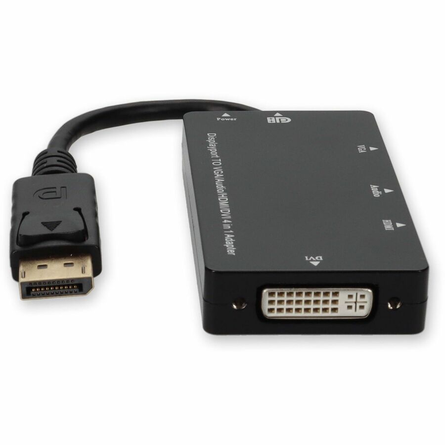 DisplayPort 1.2 Male to DVI, HDMI, VGA Female Black Adapter Which Comes with Audio For Resolution Up to 1920x1200 (WUXGA)