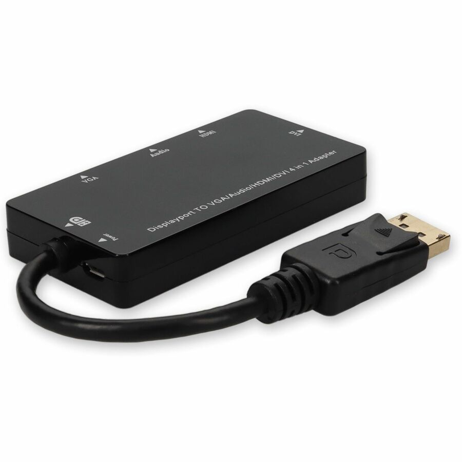 DisplayPort 1.2 Male to DVI, HDMI, VGA Female Black Adapter Which Comes with Audio For Resolution Up to 1920x1200 (WUXGA)