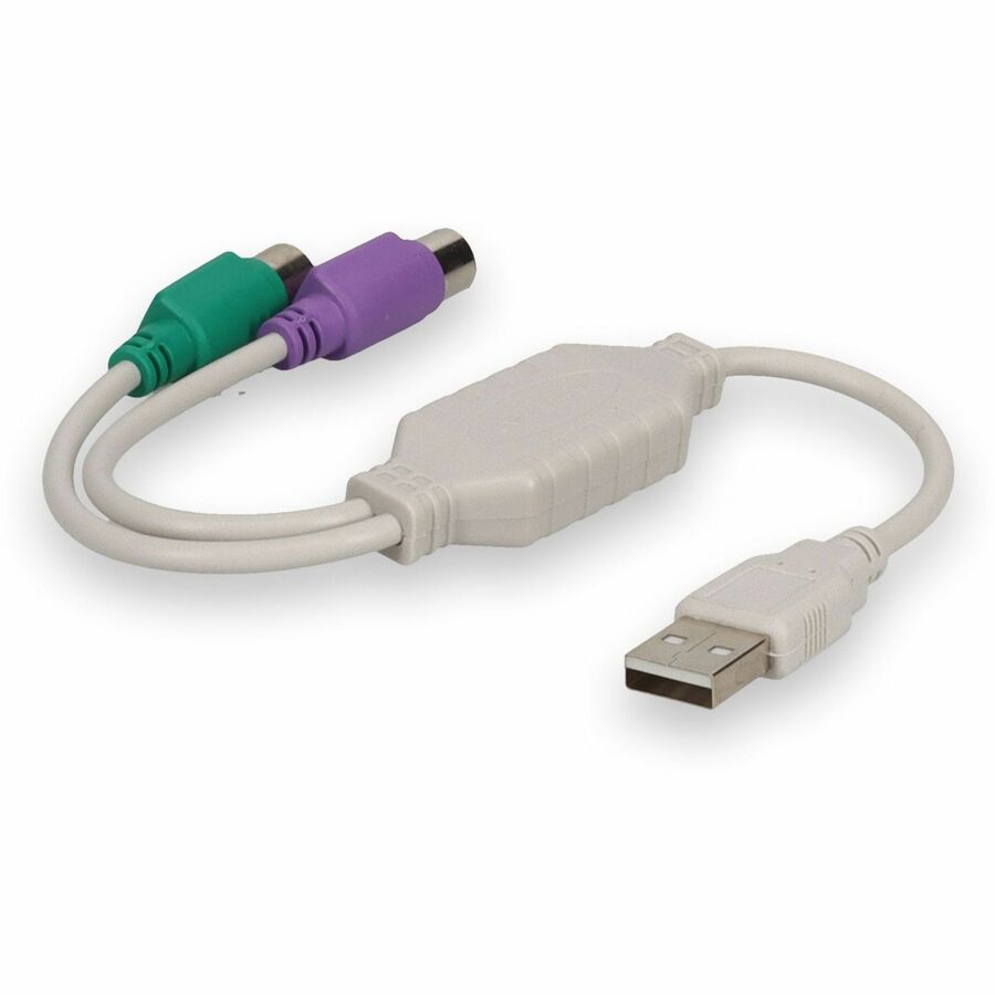 AddOn USB 2.0 (A) Male to PS/2 Female Gray Adapter