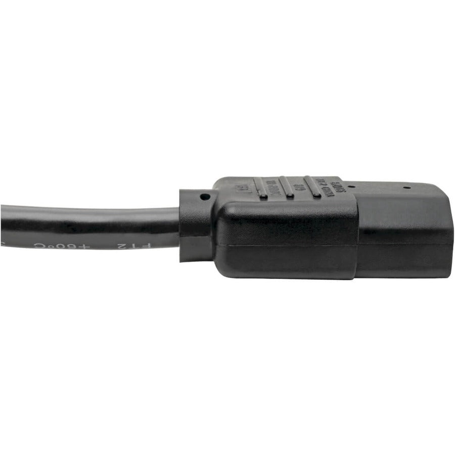 Eaton Tripp Lite Series PDU Power Cord, C13 to C14 - 10A, 250V, 18 AWG, 2 ft. (0.61 m), Black