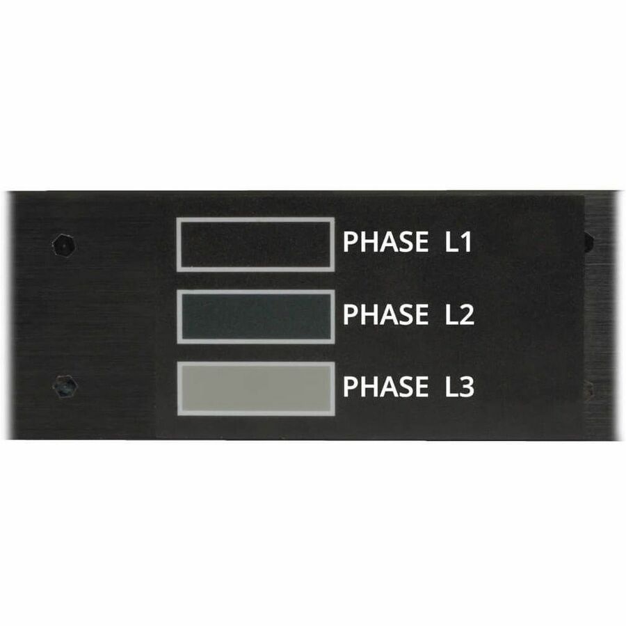 Eaton Tripp Lite Series 11.5kW 3-Phase Local Metered PDU, 208-240V (36 C13 & 9 C19), IEC-309 16/20A Red, 360-415V Input, 6 ft. (1.83 m) Cord, 0U Vertical, TAA
