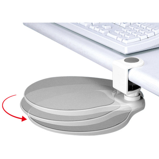 UNDER DESK SWIVEL ERGONOMIC MOUSE PLATFORM WHITE