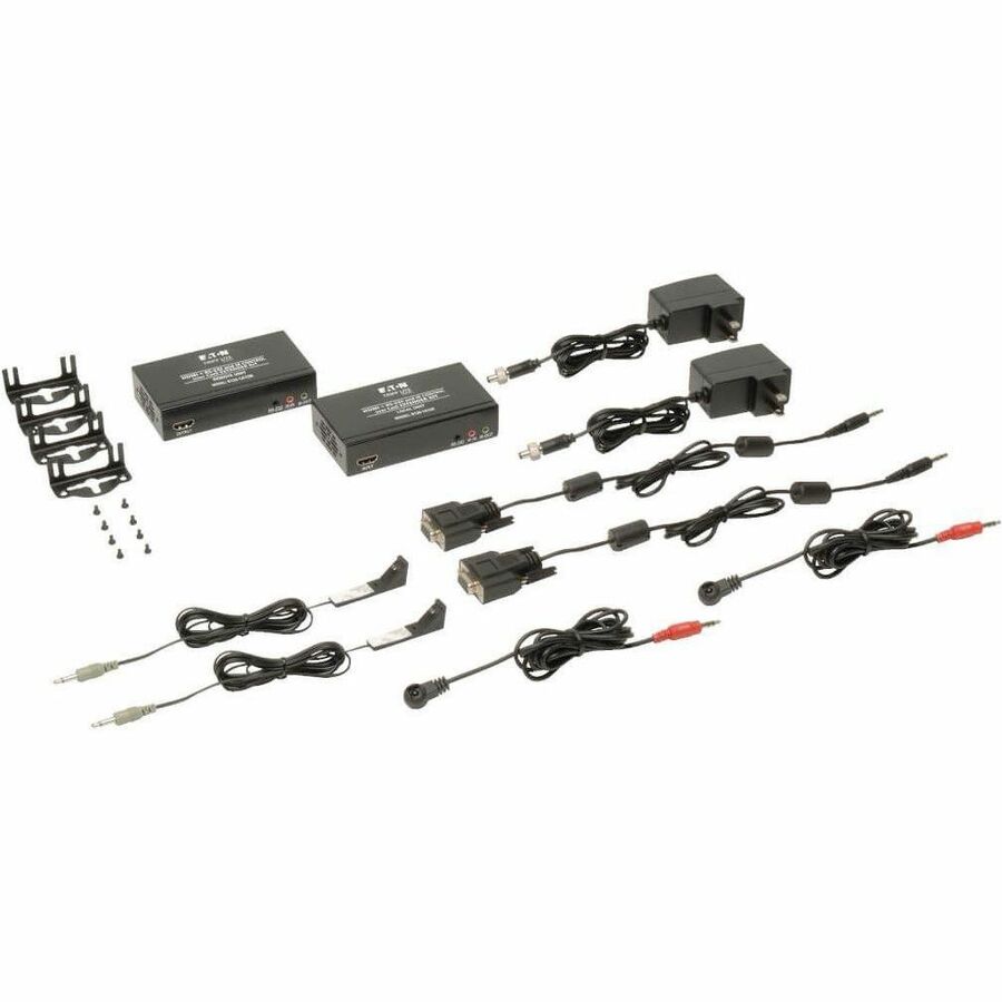 Eaton Tripp Lite Series HDMI over Cat5/6 Extender Kit, Transmitter/Receiver, 4K, Serial and IR Control, Up to 328 ft. (100 m), TAA