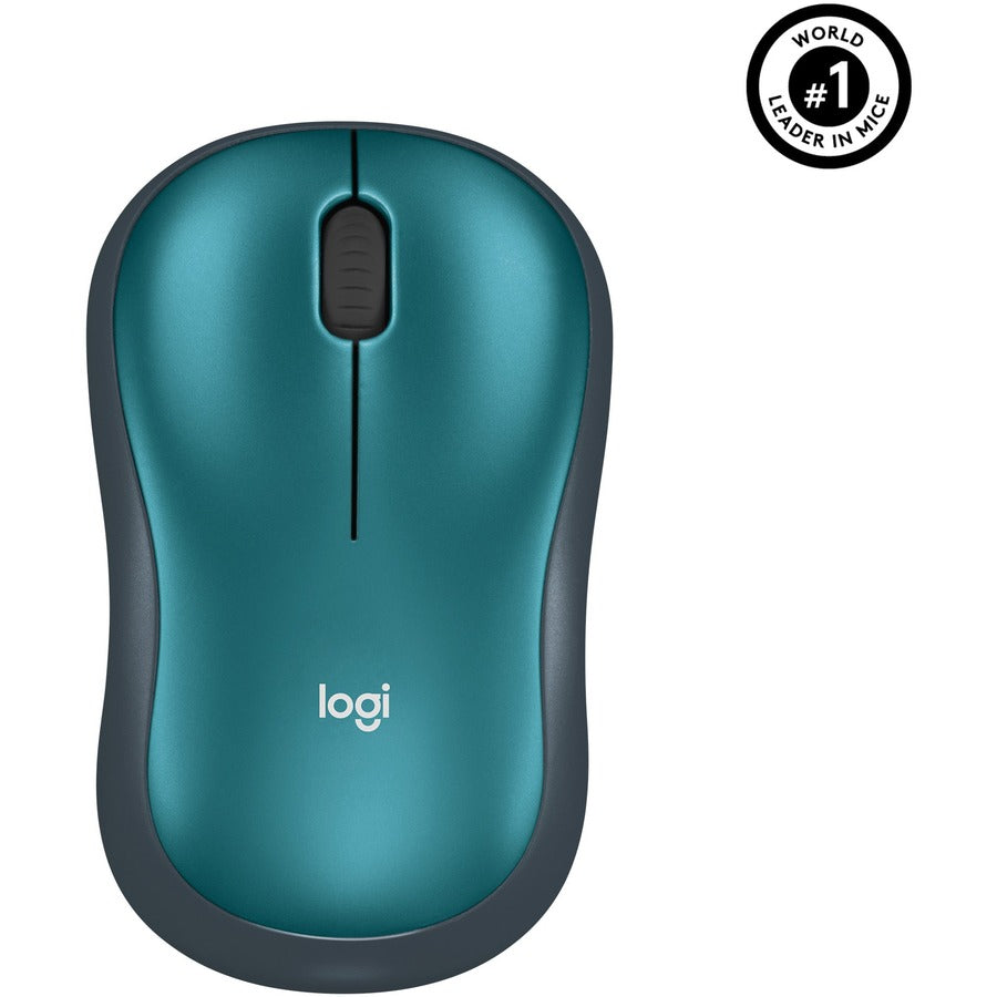 Logitech M185 Wireless Mouse, 2.4GHz with USB Mini Receiver, 12-Month Battery Life, 1000 DPI Optical Tracking, Ambidextrous, Compatible with PC, Mac, Laptop (Blue)