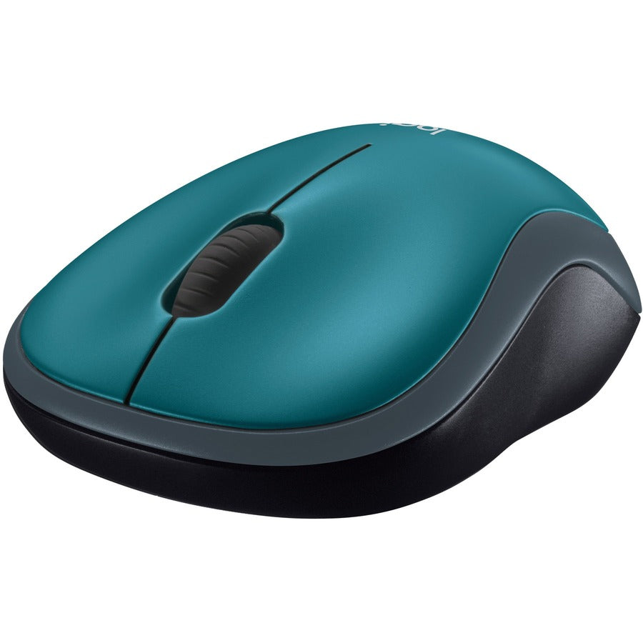 Logitech M185 Wireless Mouse, 2.4GHz with USB Mini Receiver, 12-Month Battery Life, 1000 DPI Optical Tracking, Ambidextrous, Compatible with PC, Mac, Laptop (Blue)
