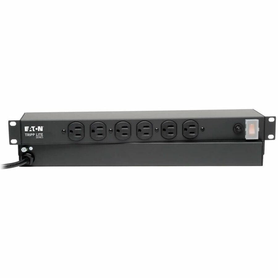 Eaton Tripp Lite Series 1U Rack-Mount Network Server Power Strip, 120V, 15A, 6-Outlet (Front-Facing), 15 ft. (4.57 m) Cord