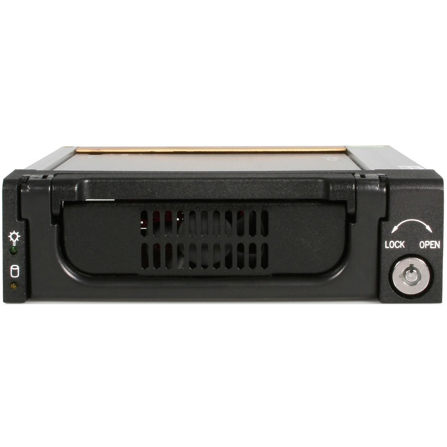 StarTech.com Aluminum Black SATA Hard Drive Drawer - Storage mobile rack - black