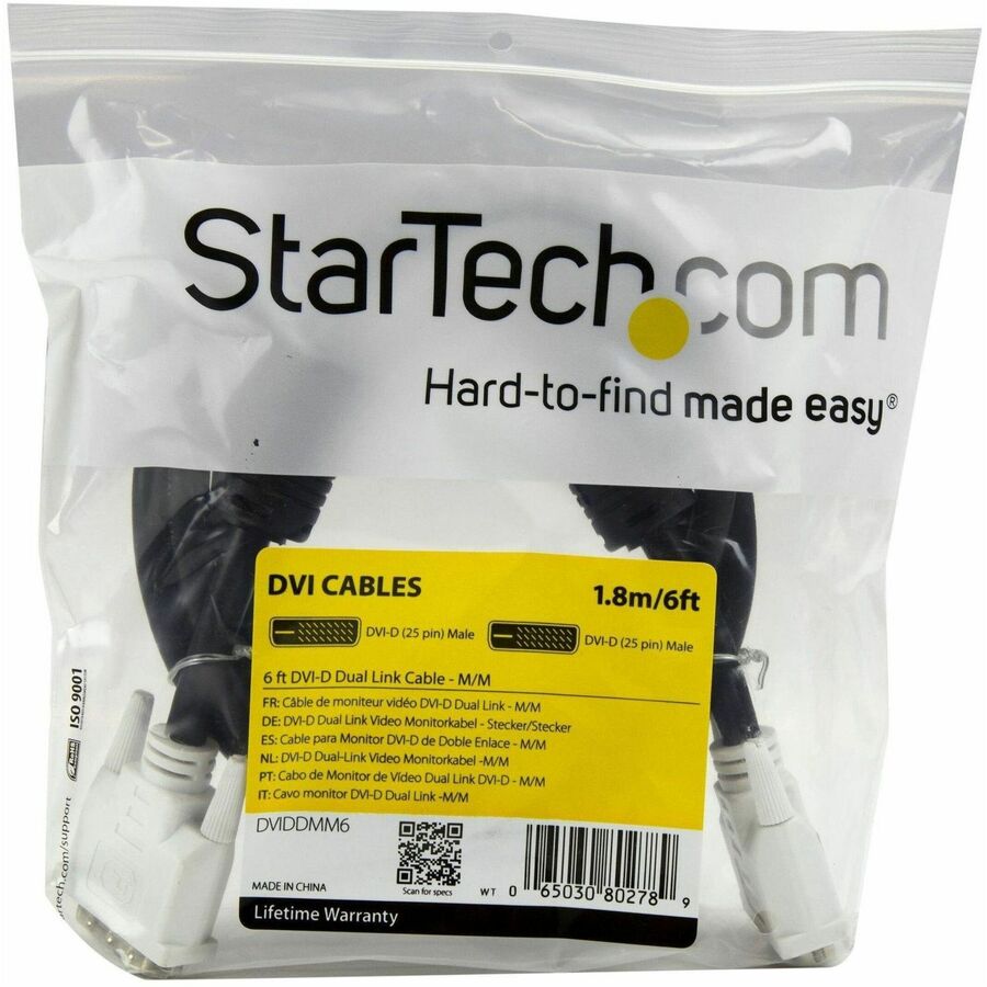 StarTech.com 6 ft DVI-D Dual Link Cable - M/M