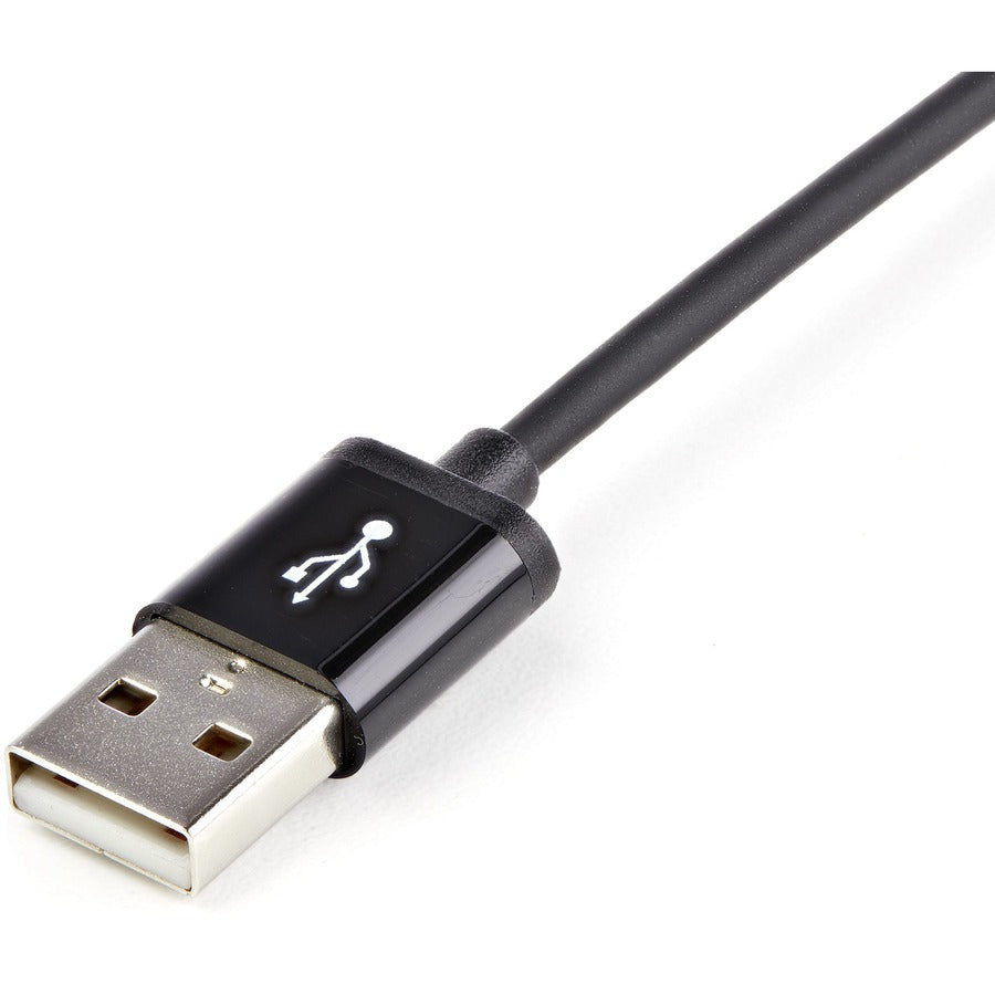 StarTech.com 2m (6ft) Long Black Apple® 8-pin Lightning Connector to USB Cable for iPhone / iPod / iPad