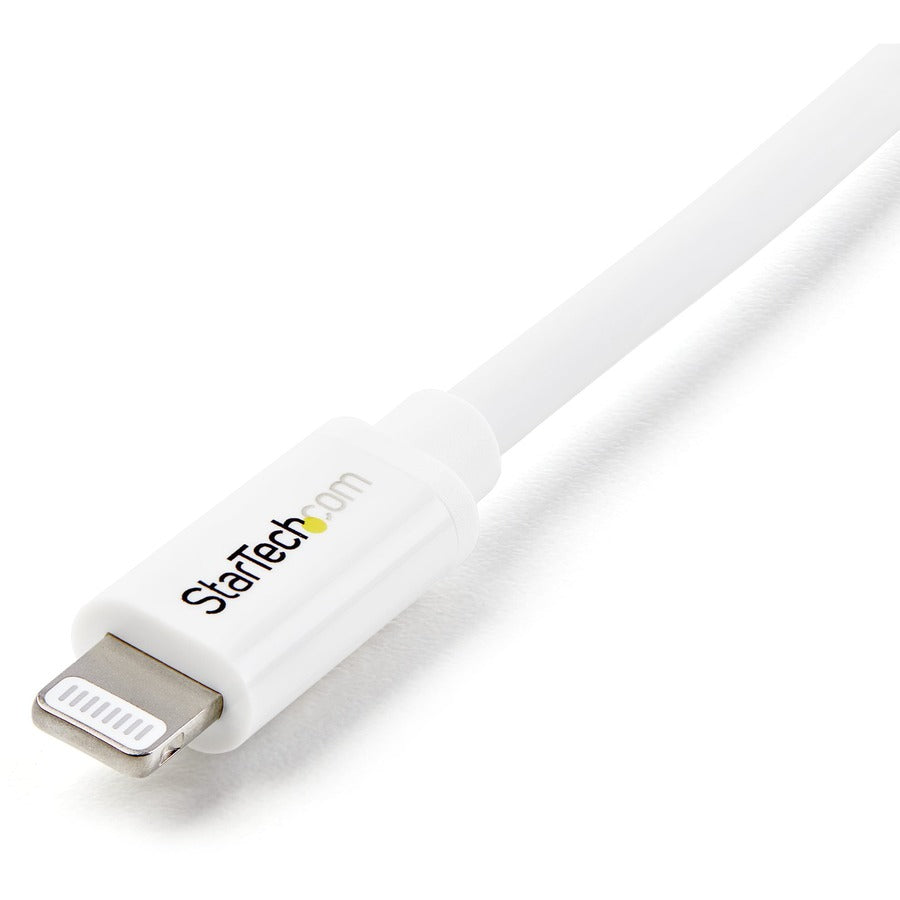 StarTech.com 2m (6ft) Long White Apple® 8-pin Lightning Connector to USB Cable for iPhone / iPod / iPad
