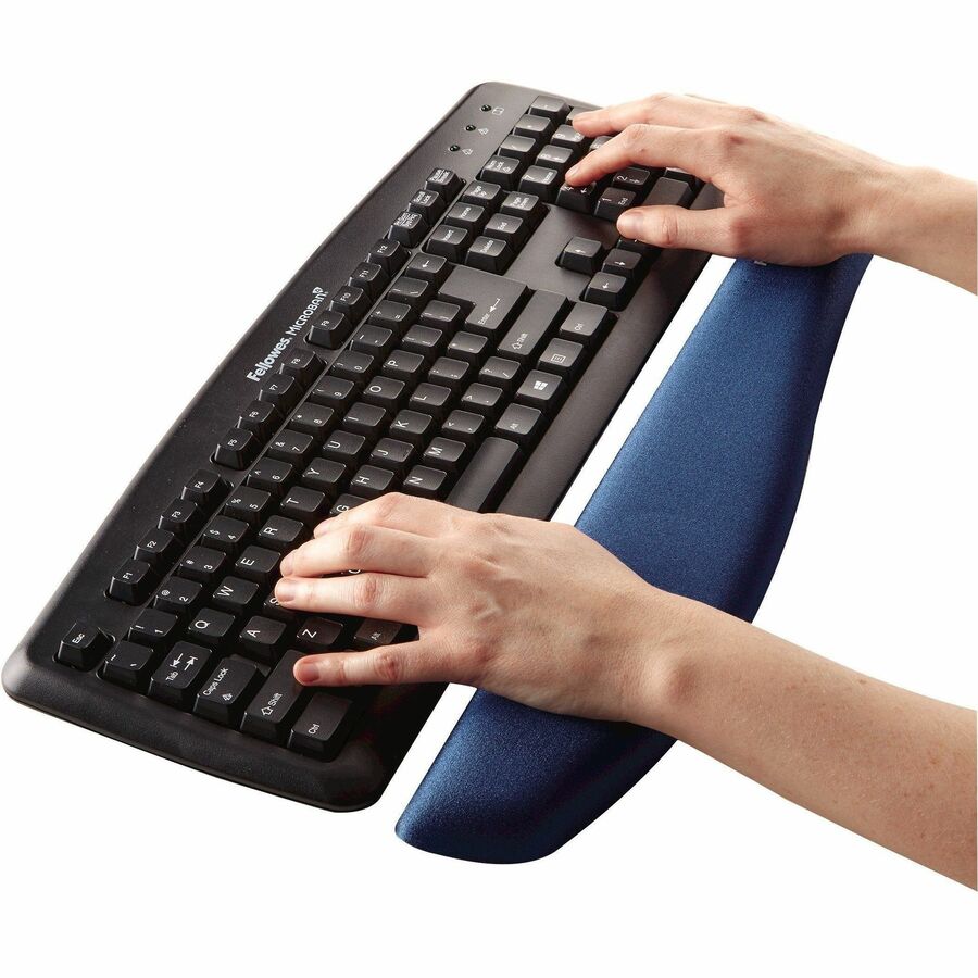 Fellowes® PlushTouch™ Foam Keyboard Wrist Rest with MICROBAN® - Blue (9287401)