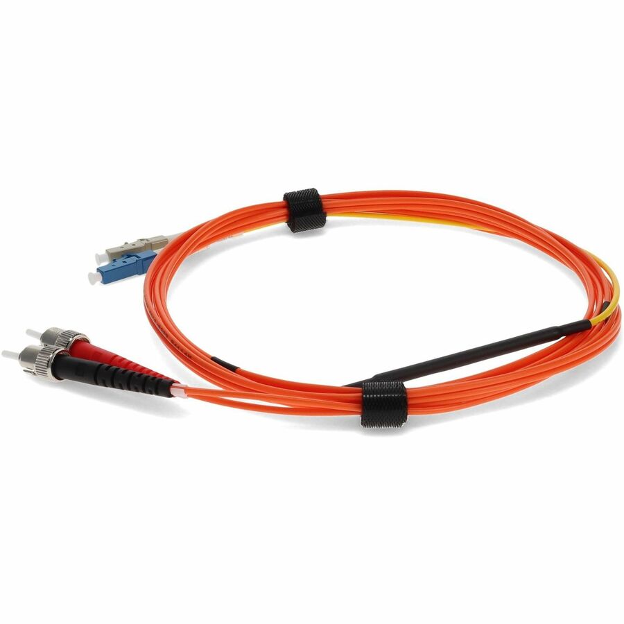 AddOn 3m LC (Male) to ST (Male) Orange OM1 & OS1 Duplex Fiber Mode Conditioning Cable