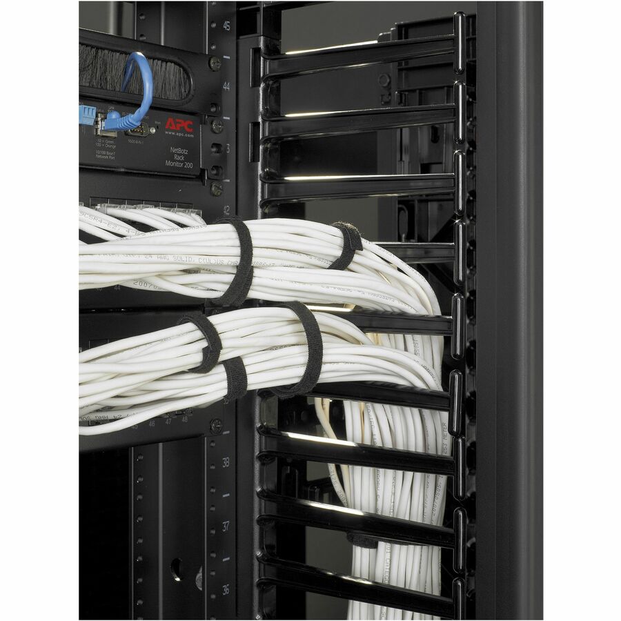 Valueline, Vertical Cable Manager for 2 & 4 Post Racks, 84"H X 6"W, Double-Sided with Doors