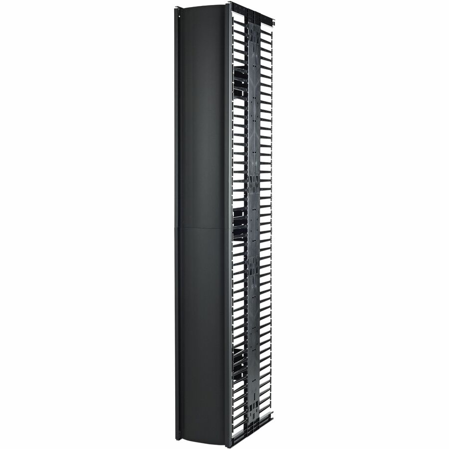 Valueline, Vertical Cable Manager for 2 & 4 Post Racks, 84"H X 12"W, Double-Sided with Doors