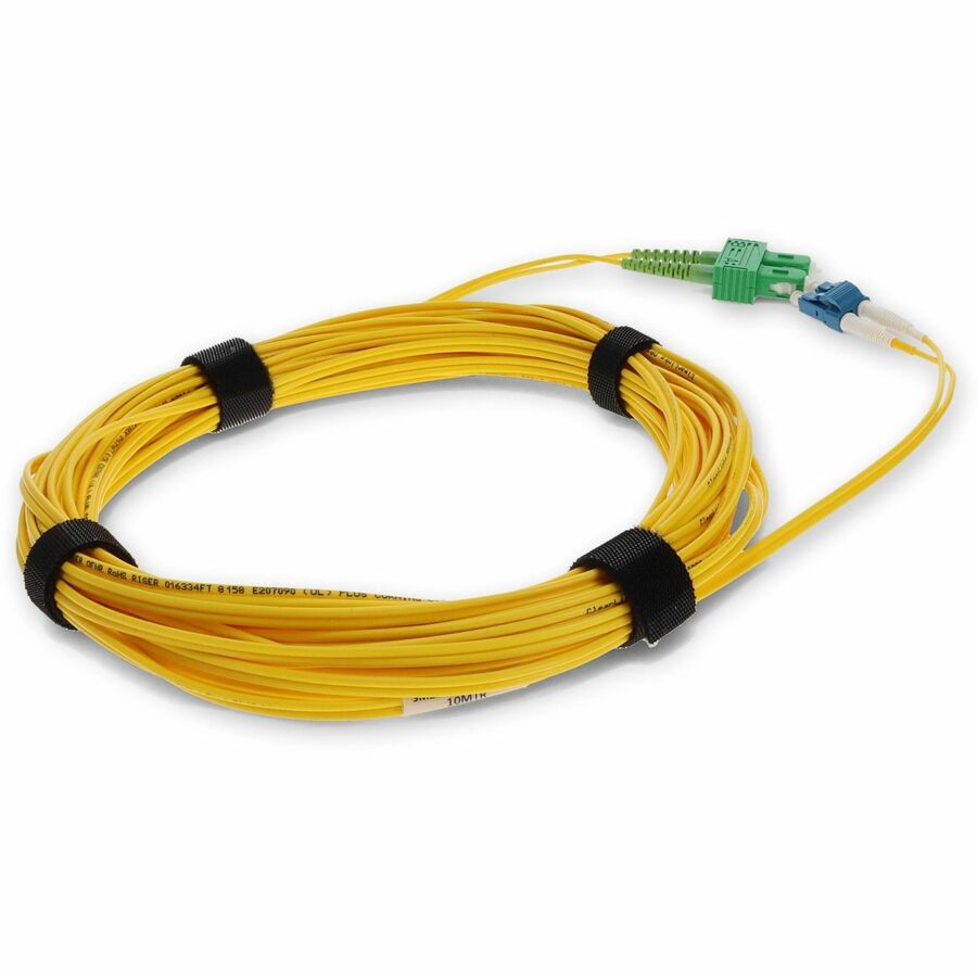 AddOn 5m ASC (Male) to LC (Male) Yellow OS2 Duplex Fiber OFNR (Riser-Rated) Patch Cable