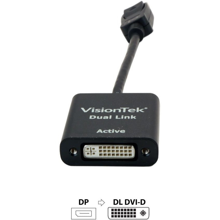 VisionTek DisplayPort to DL DVI-D Active Adapter (M/F)